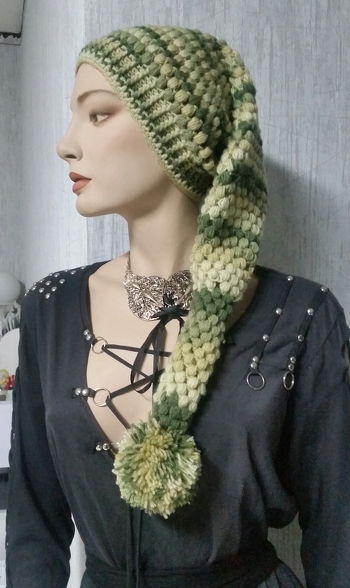 Ich habe meiner Enkeltochter und mir diese Mütze gehäkelt, echt super!!