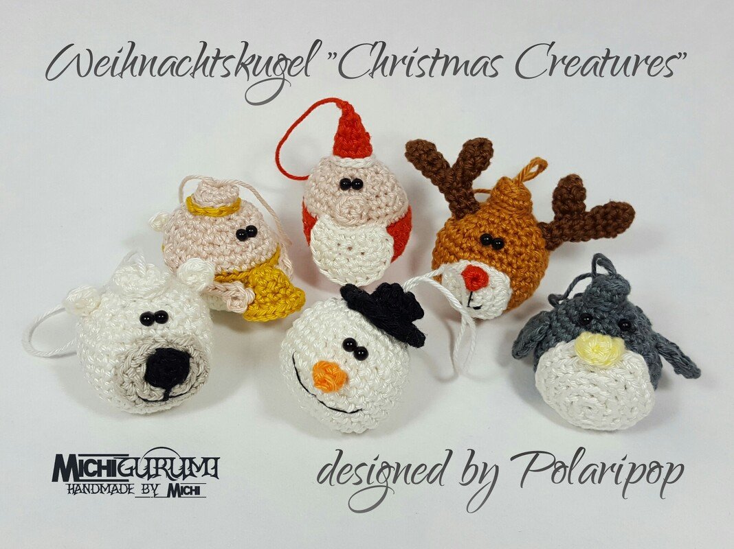 POLARIPOP's H&auml;kelschule: Weihnachtskreaturen &bull; Set mit 6 Teilen