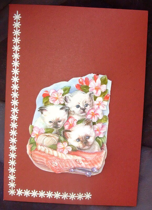 Karten basteln - Katzenmotiv