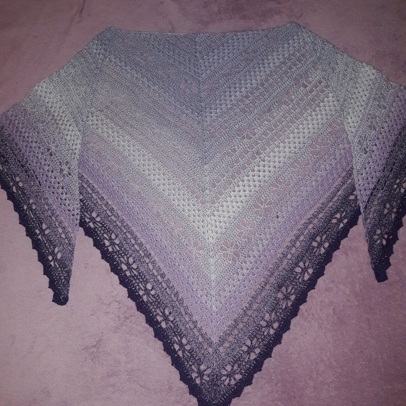 Dreieckstuch "Magic Winter Flower"