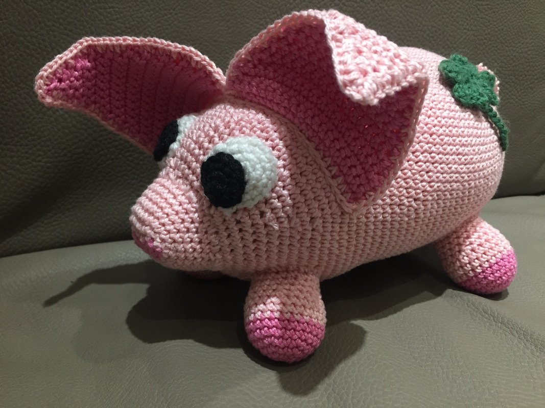 Häkelanleitung Glücksschwein "Berta"