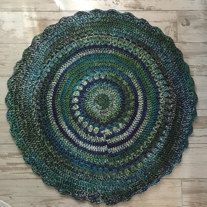 Häkelanleitung Teppich "Home" - perfekt für Wollreste 