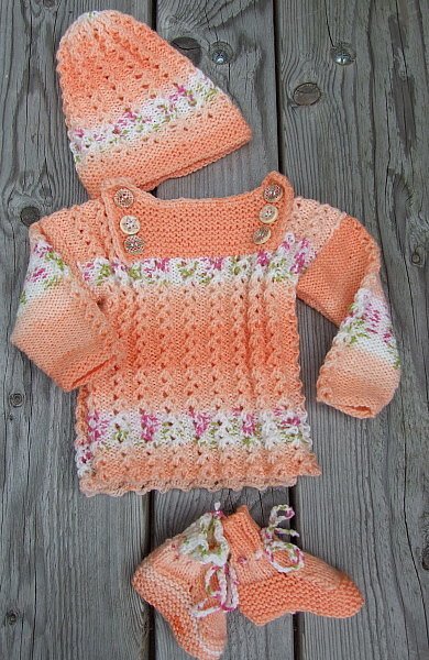 Baby-Set Mädchen stricken