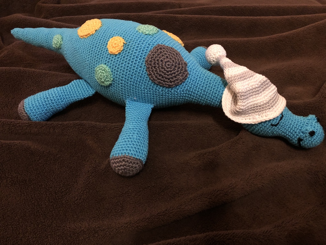 Häkelanleitung "Schlummerdino" Amigurumi, Kuscheltier