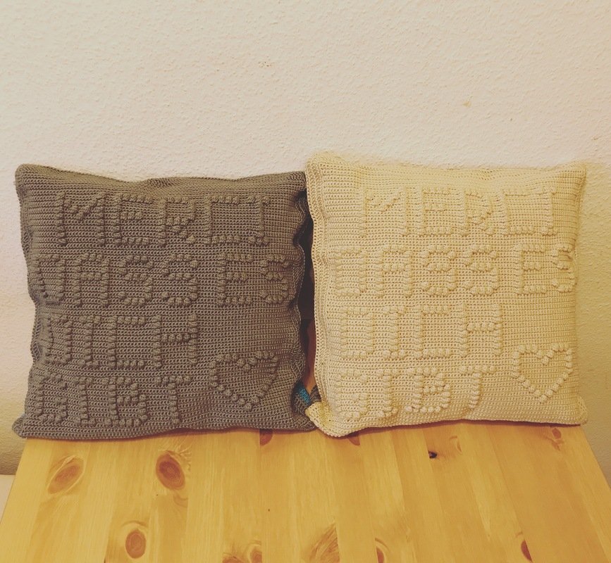 Häkeln / Dekokissen mit Herz