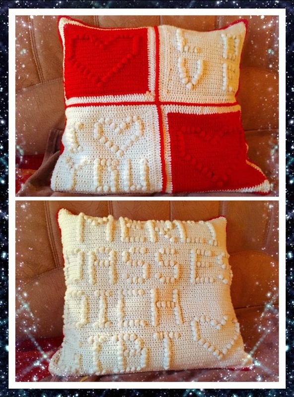 Häkeln / Dekokissen mit Herz