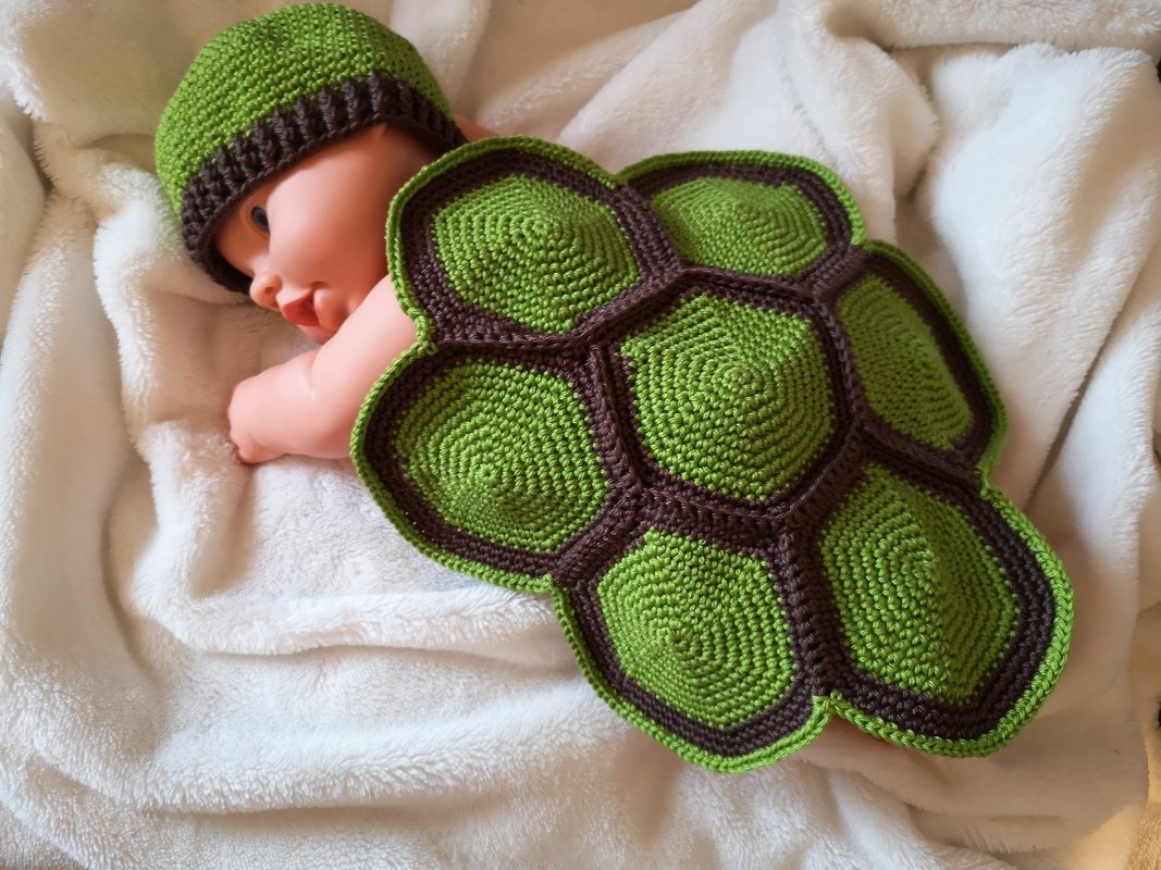 Babykostüm Schildkröte Häkelanleitung