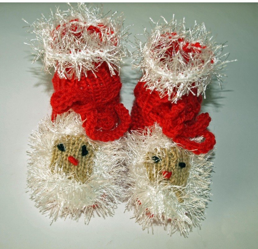 Strickanleitung - Nikolausschühchen - Hausschuhe