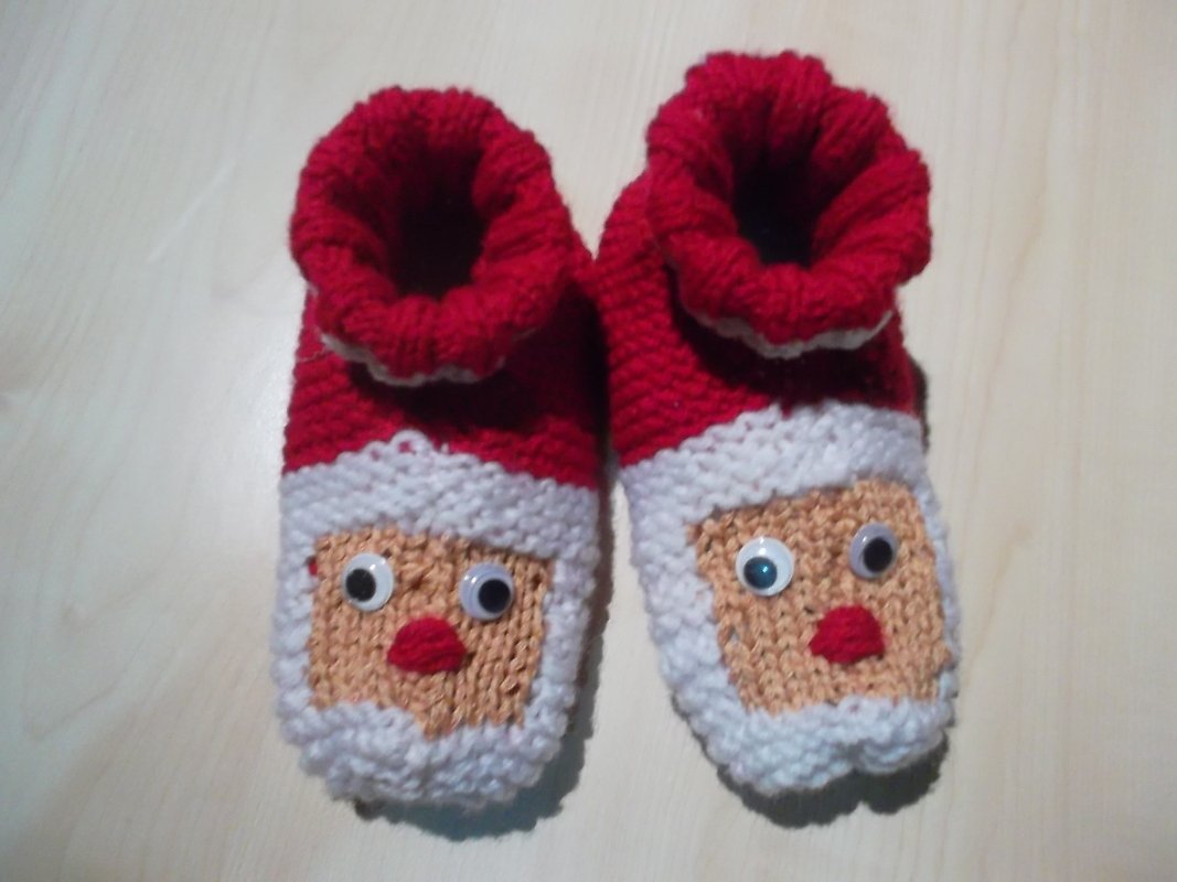 Strickanleitung - Nikolausschühchen - Hausschuhe