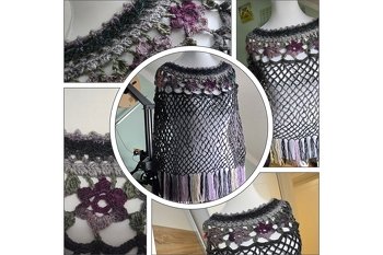 Ein leichter Schulterwärmer oder Poncho nach einer Anleitung von Petra Perle. Hat Spaß gemacht ihn zu häkeln!