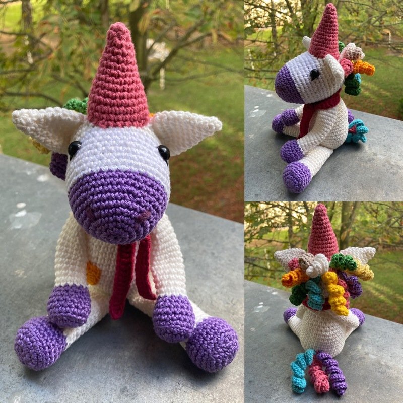 Einhorn Aurora Häkelanleitung