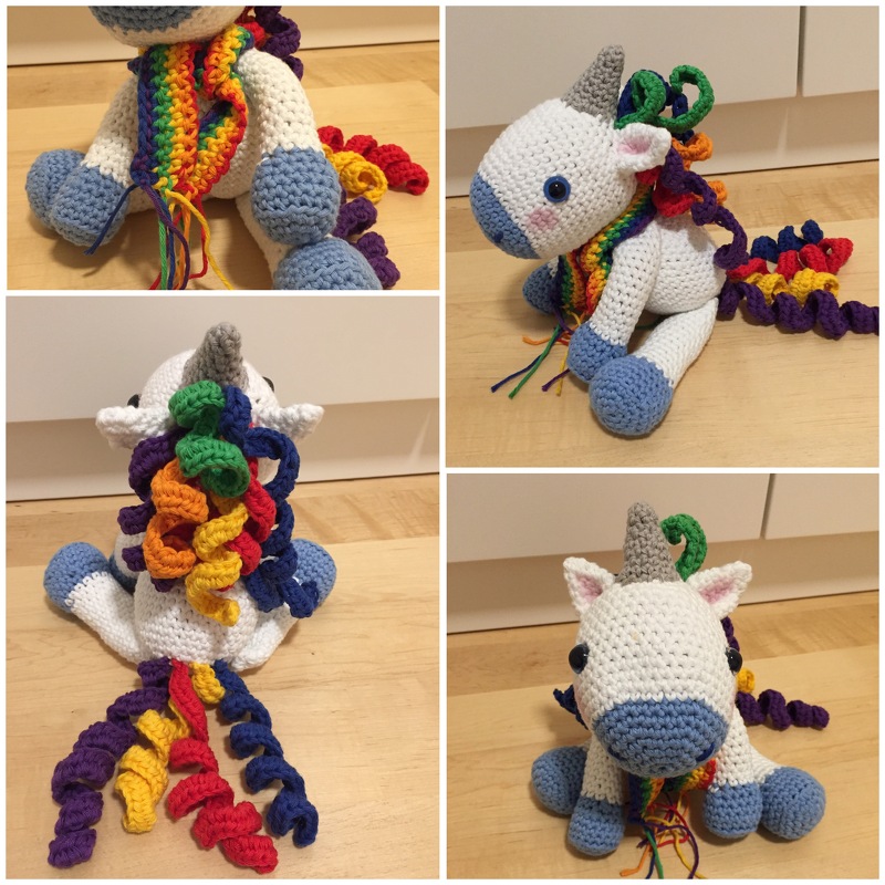 Einhorn Aurora Häkelanleitung