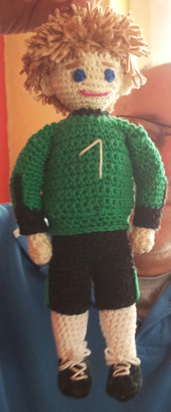 Die Anleitung ist leicht zu verstehen und macht super Spaß. Frisur und  Trikot sind etwas abgewandelt, damit Manuel Maier hübsch rüberkommt.