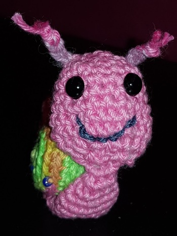 die Schnecke war gut nachzuarbeiten , gut für Wollreste...