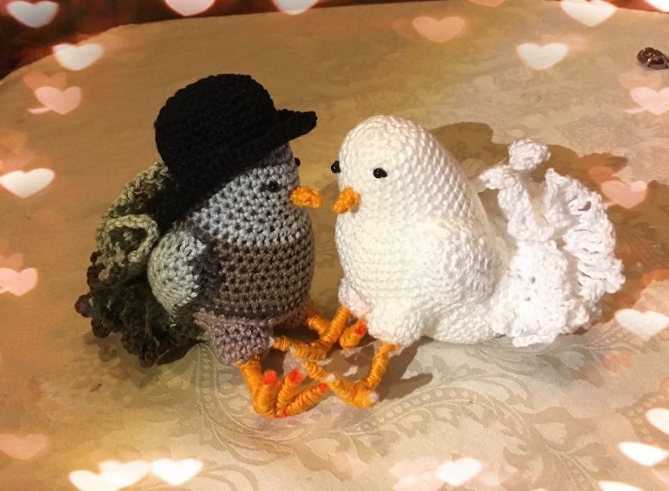 Tauben als Tauf- Hochzeitsgeschenk, 