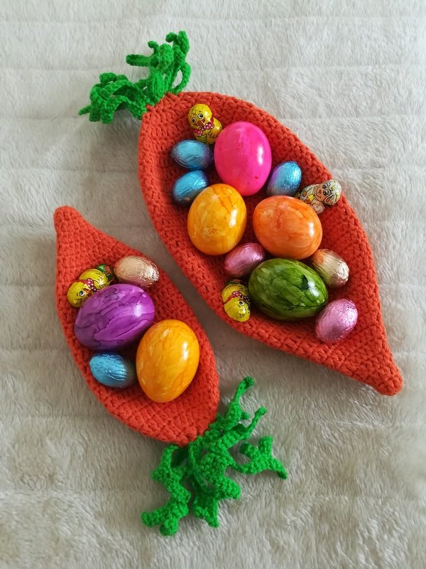 Möhren-Schale 2-er Set - Häkelnanleitung