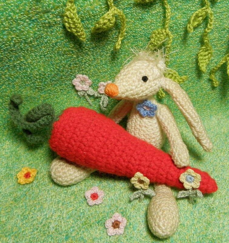 Kostenlose Häkelanleitung - kleiner weißer Hase