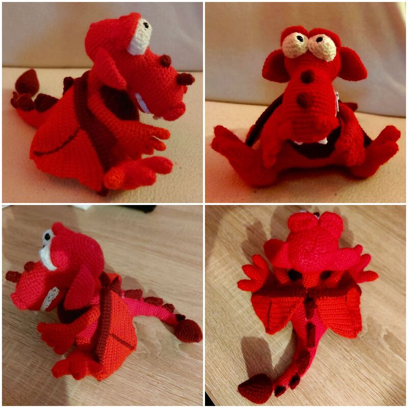 Häkelanleitung Drache, E-Book, Amigurumi, PDF