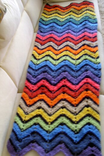 ...mein erstes Schaltuch, das zweite ist gerade in Arbeit...