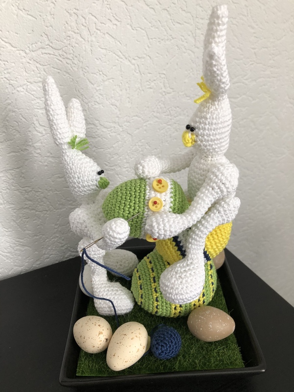 Häkelanleitung Die fleißigen Hasen