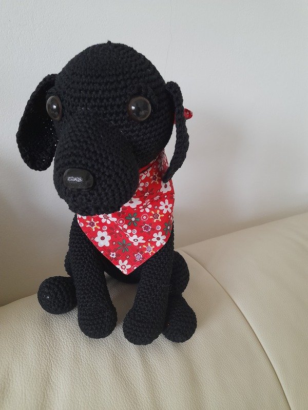 Crochet Pattern Abby the lab, crochet a sitting dog, amigurumi dog by jennysideenreich