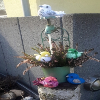 Meine kleine Vogelschar. Die Anleitung ist sehr gut. Das Ergebnis auch. Danke