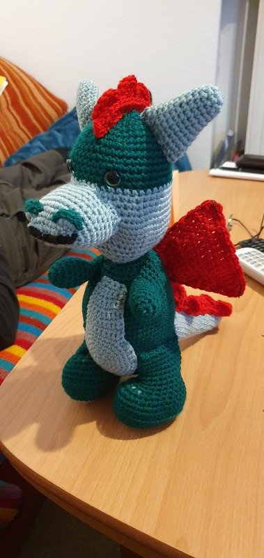 Kostenlose Häkelanleitung Amigurumi Drache