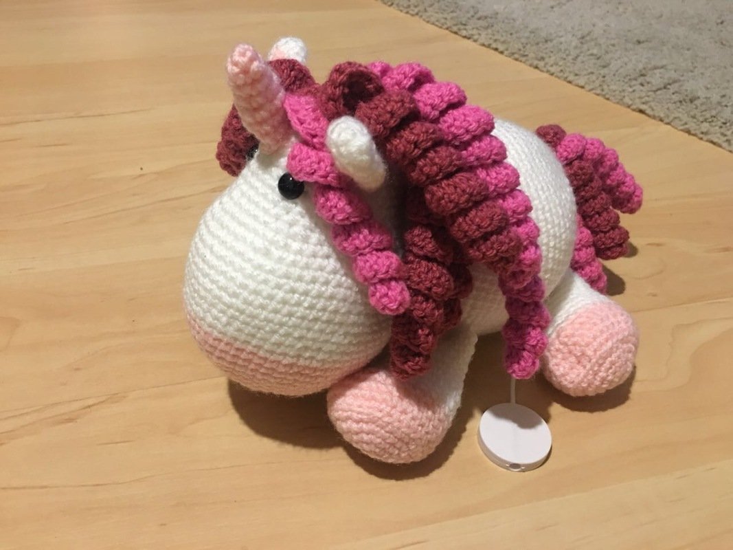 Häkelanleitung Regenbogen Einhorn Amigurumi XL