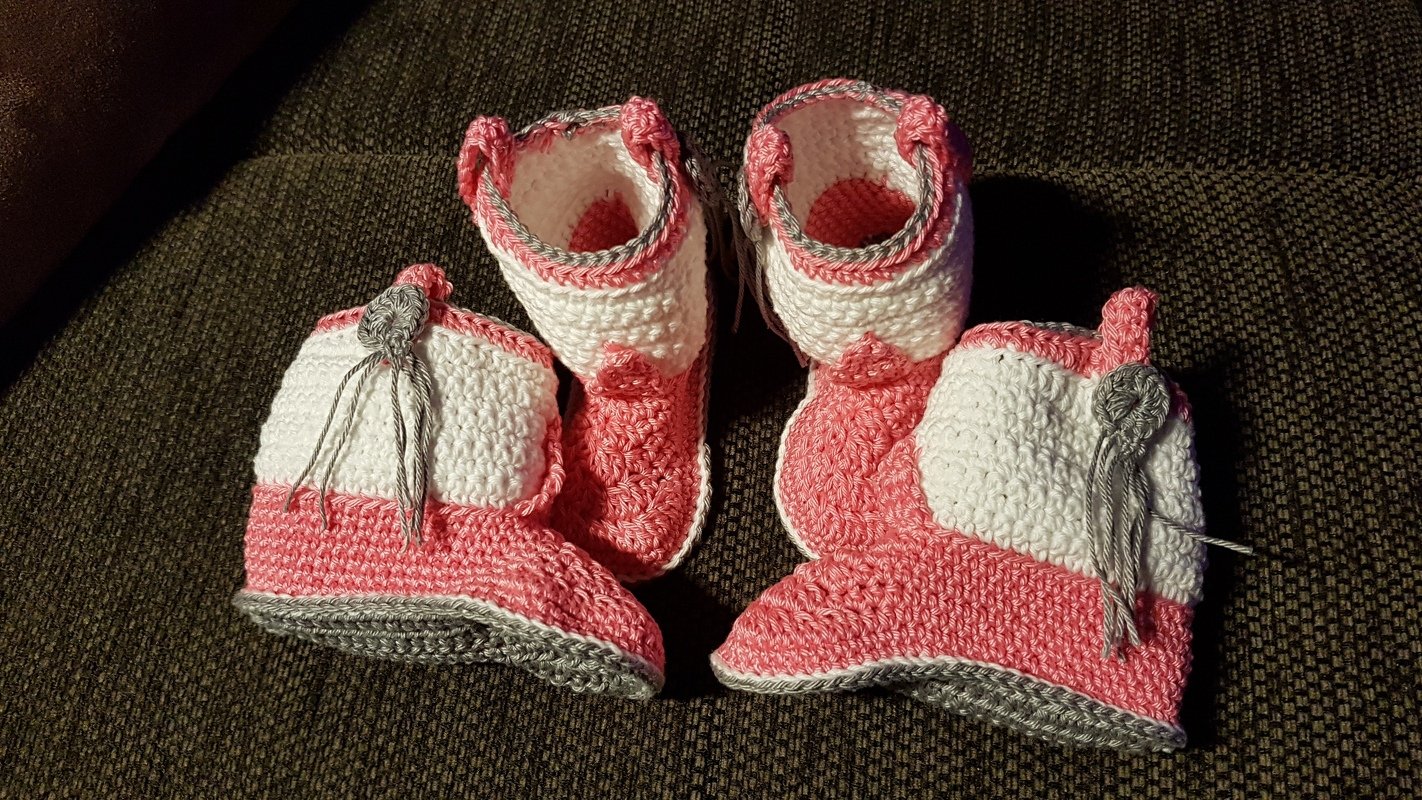 Häkelanleitung Babyschuhe &quot;Cowboy Boots&quot;, 2 - 6 Monate