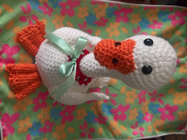 Geschenke-Tasche oder auch Dekoration Gans - gehäkelt von Dadade 