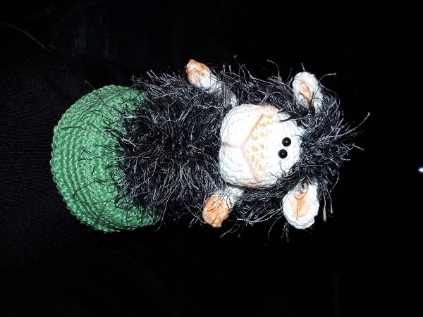 Häkelanleitung Lieselotte das Schaf / Deckelbezug für Marmeladenglas / Dekobezug für Bonbonglas