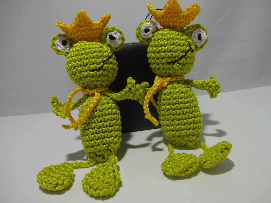 Häkelanleitung Schlüsselanhänger kleiner Frosch `to go`