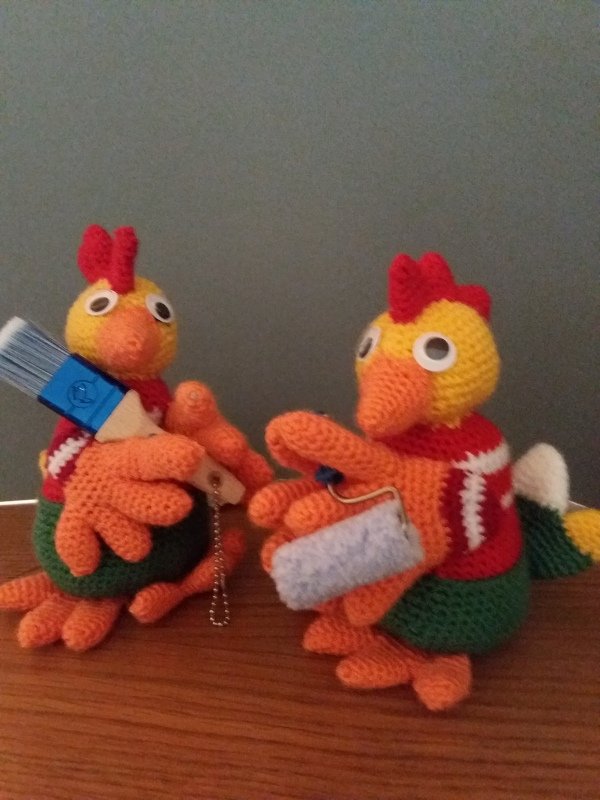 der lustige Serviettenhalter Huhn - gehäkelt von Dadade 