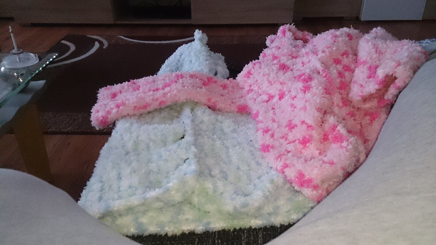 - MELLY - Softmantel, Teddymantel, ab Baby - Plus-Size häkeln, RVO Raglan von oben mit Kapuze und Teddyohren