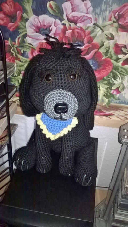 Häkelanleitung für das Purzelchen, mein Hundchen, ca. 25 cm groß, sitzend