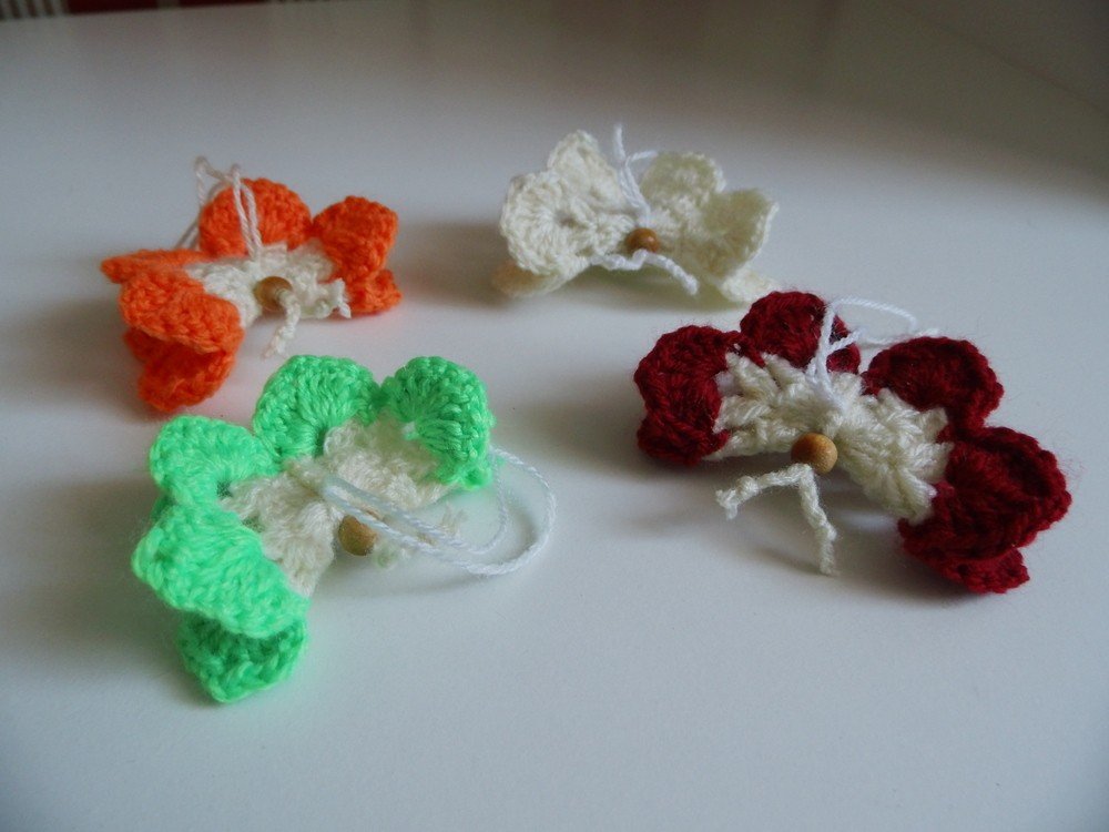 Kleine Schmetterlinge häkeln