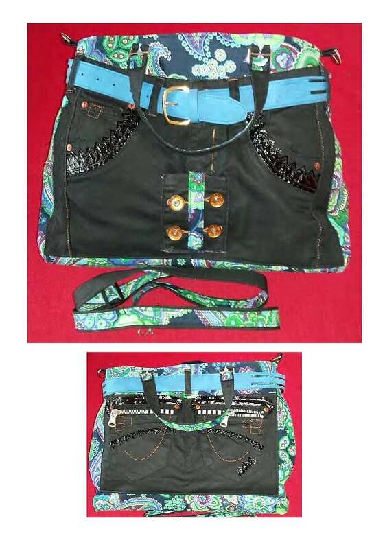 Upcycling-Luxus: Die Jeans-Tasche mit Klett-Einteilern