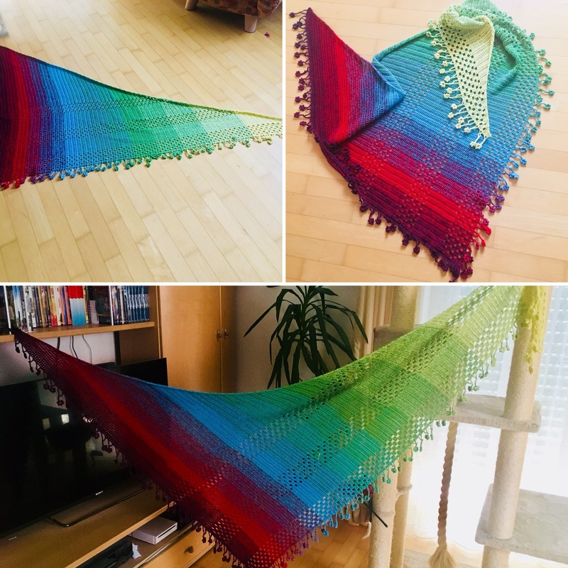 Crochet pattern shawl, wrap Daisy