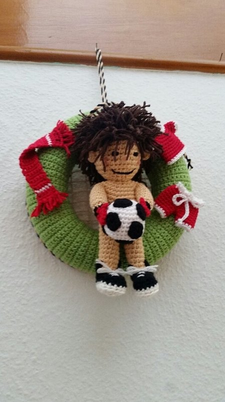 Häkelanleitung Türkranz "Theodor" der Fußballstar