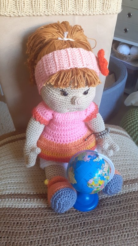 Häkelanleitung Puppe,Greta Gänseblümchen