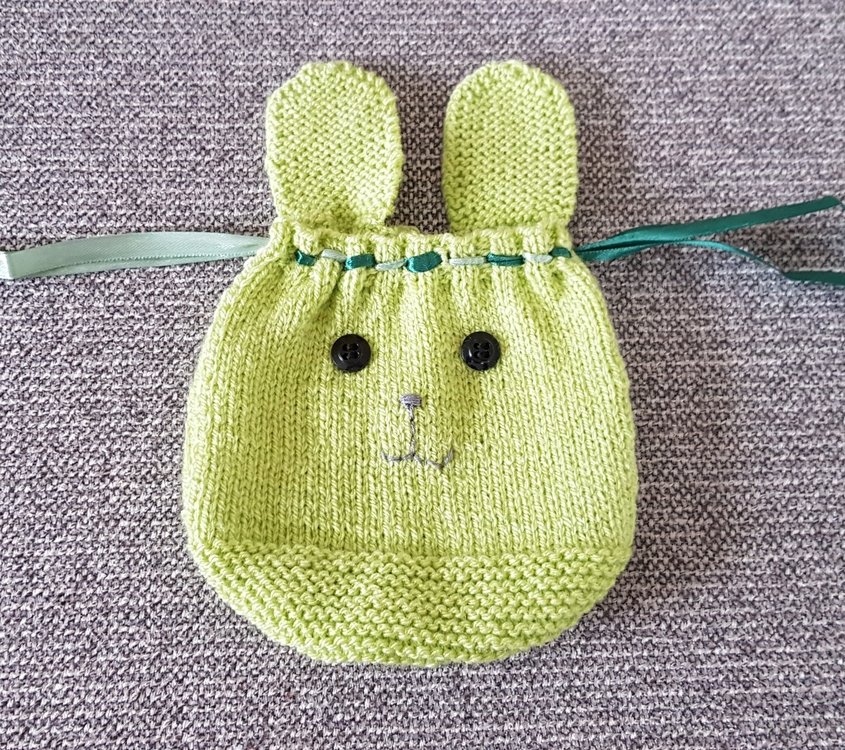Knitting Pattern - Cute Bunny Bag - not only for Easter - No.159E