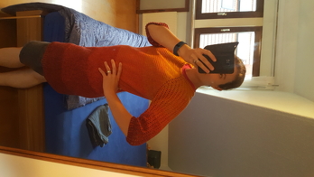 Hab mich bei meinem Wollkauf etwas verschätzt, aber mein Mann findet es so toll, wie es ist :)