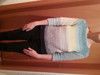 Super Anleitung auch für Häkelanfänger.Habe den Pulli in der Sommervariante gehäkelt ,mit kürzeren Ärmeln und in einem leichten Farbverlaufsgarn. Aus irgendeinem Grund war ein Ärmel weiter als der andere.Aber das habe ich durch mehr Abnahmen wieder ausgeglichen.
