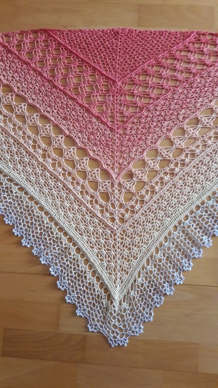 Häkelanleitung Dreieckstuch Romantinia