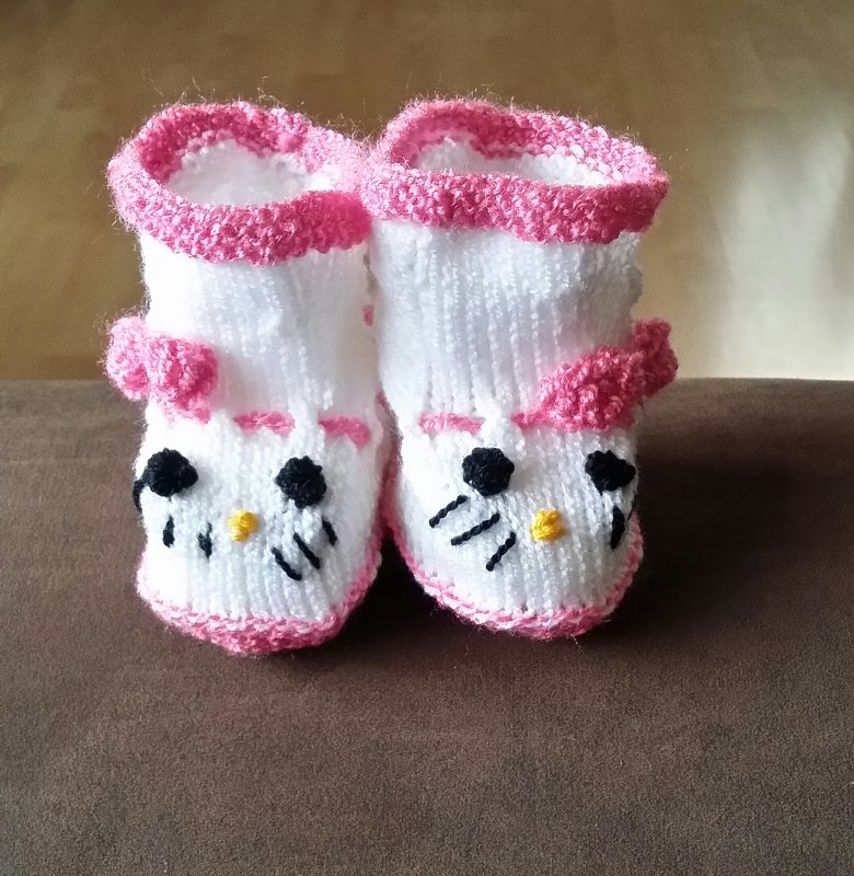 Strickanleitung in 3 Größen Babystiefel