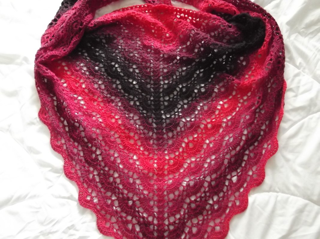 Crochet Pattern Shawl "Afterglow"