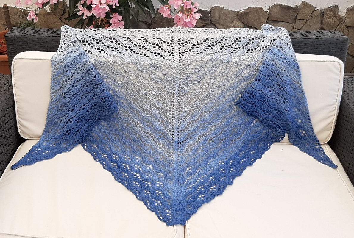 Crochet Pattern Shawl "Afterglow"