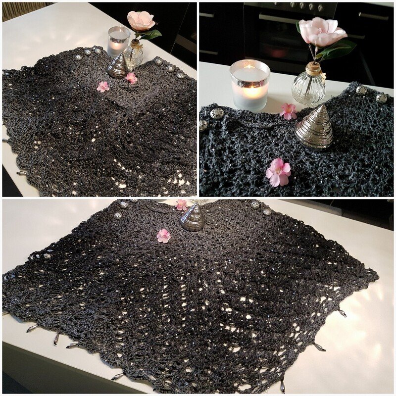 Häkelanleitung Poncho &quot;Elegancé&quot;  - Gr. S/M u. L/XL