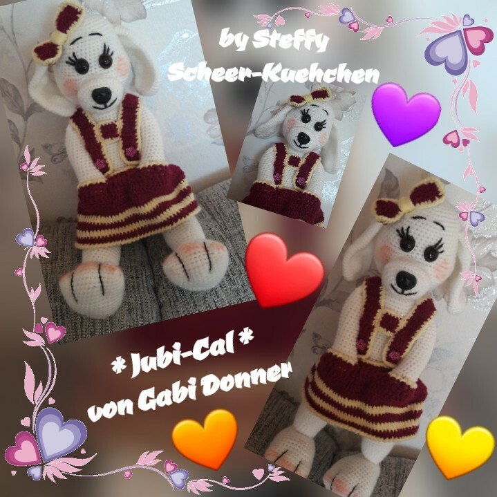 Häkelanleitung für Seppi, meinen kleinen Hund in bayrischer Lederhose, ca. 35 cm