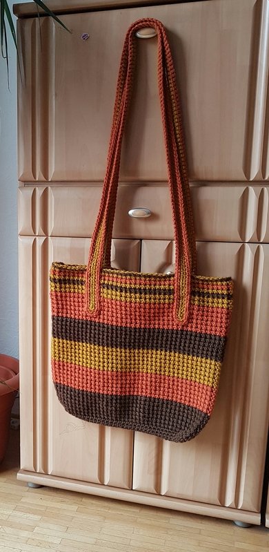 Tasche häkeln, Umhängetasche in Naturfarben Häkelanleitung